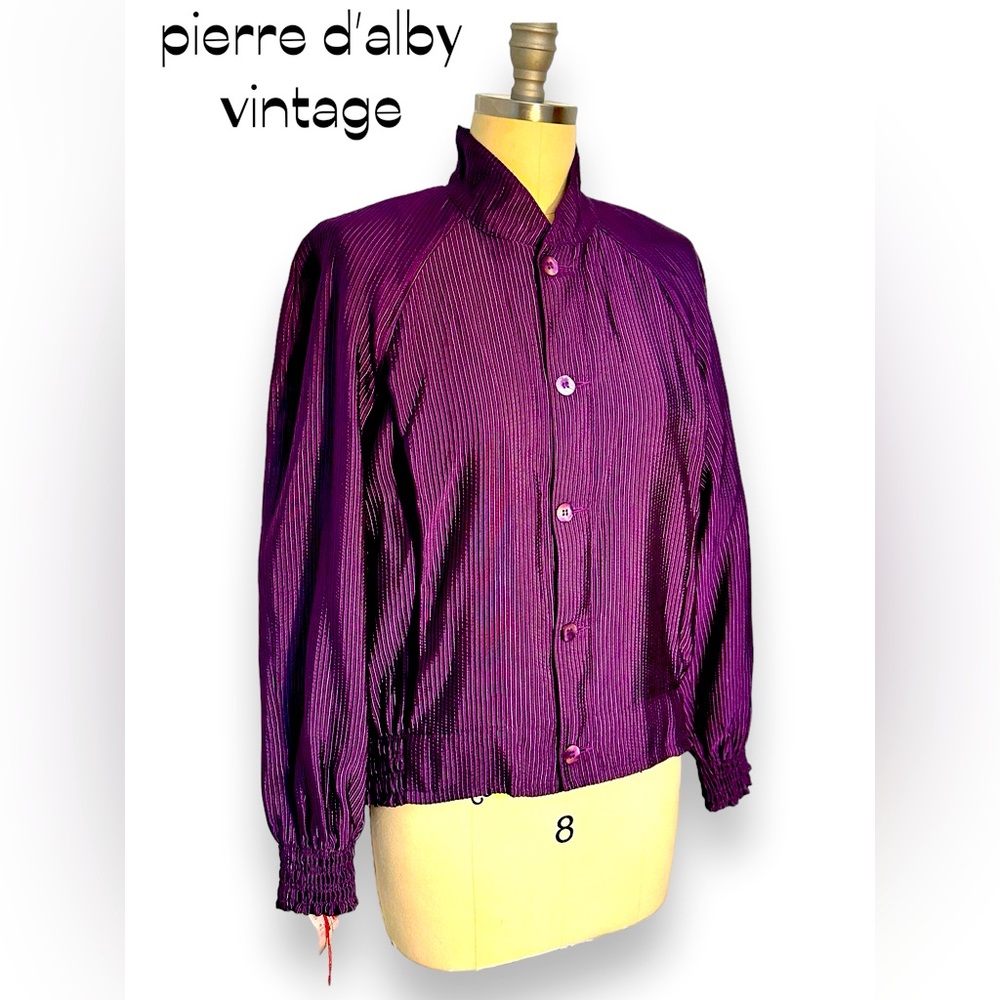 Vintage 1970s Purple Blouse by Pierre D’Alby for Neiman Marcus NWT!